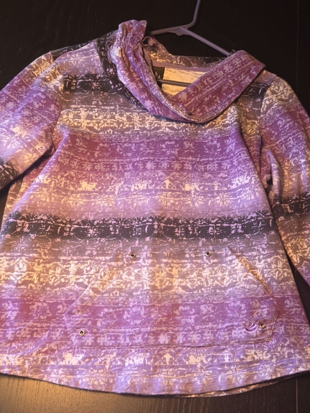 Victoria's Secret Purple & Gray Cowl-Neck Pullover